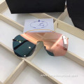 Goggle Rimless Sunglasses with Colorful Lens